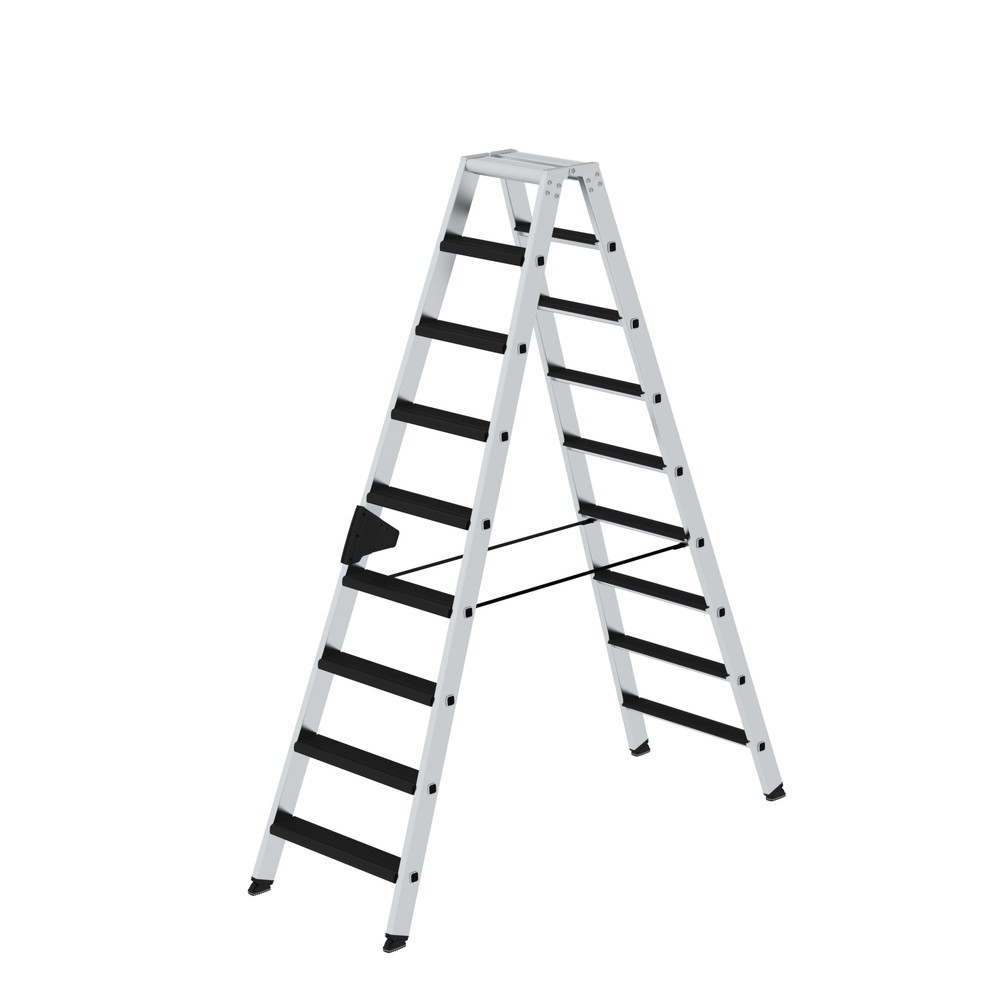 Produktabbildung Nr. 1: Munk Stufen-Stehleiter beidseitig begehbar mit clip-step relax 2x9 Stufen