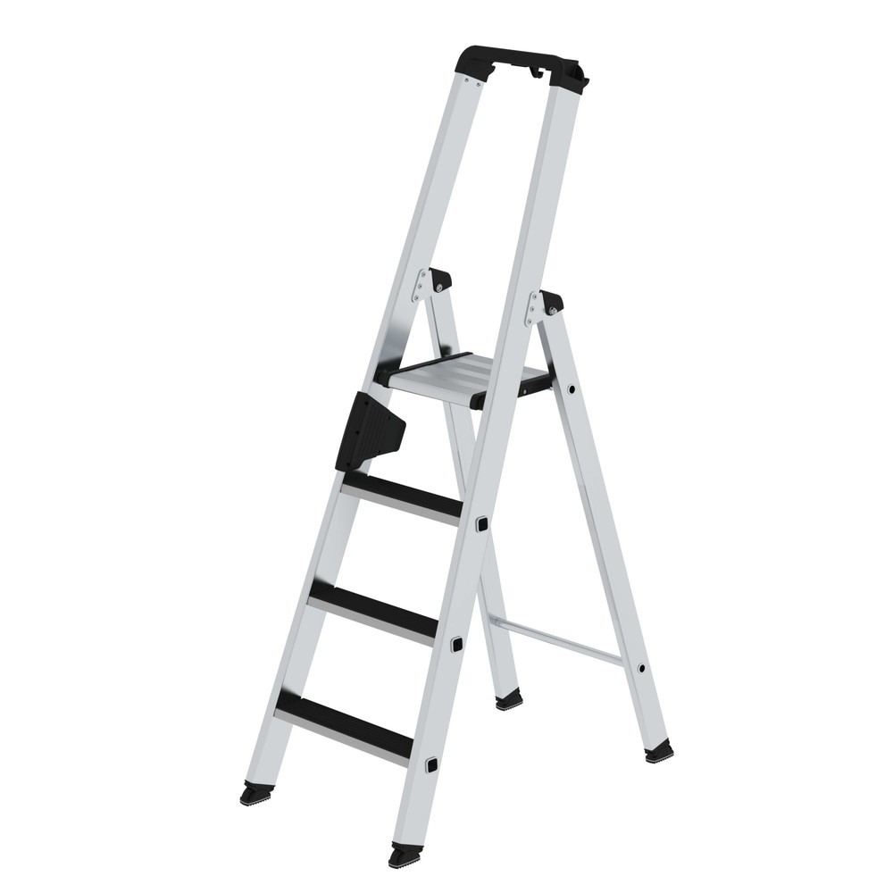 Produktabbildung: Munk Stufen-Stehleiter einseitig begehbar mit clip-step 4 Stufen
