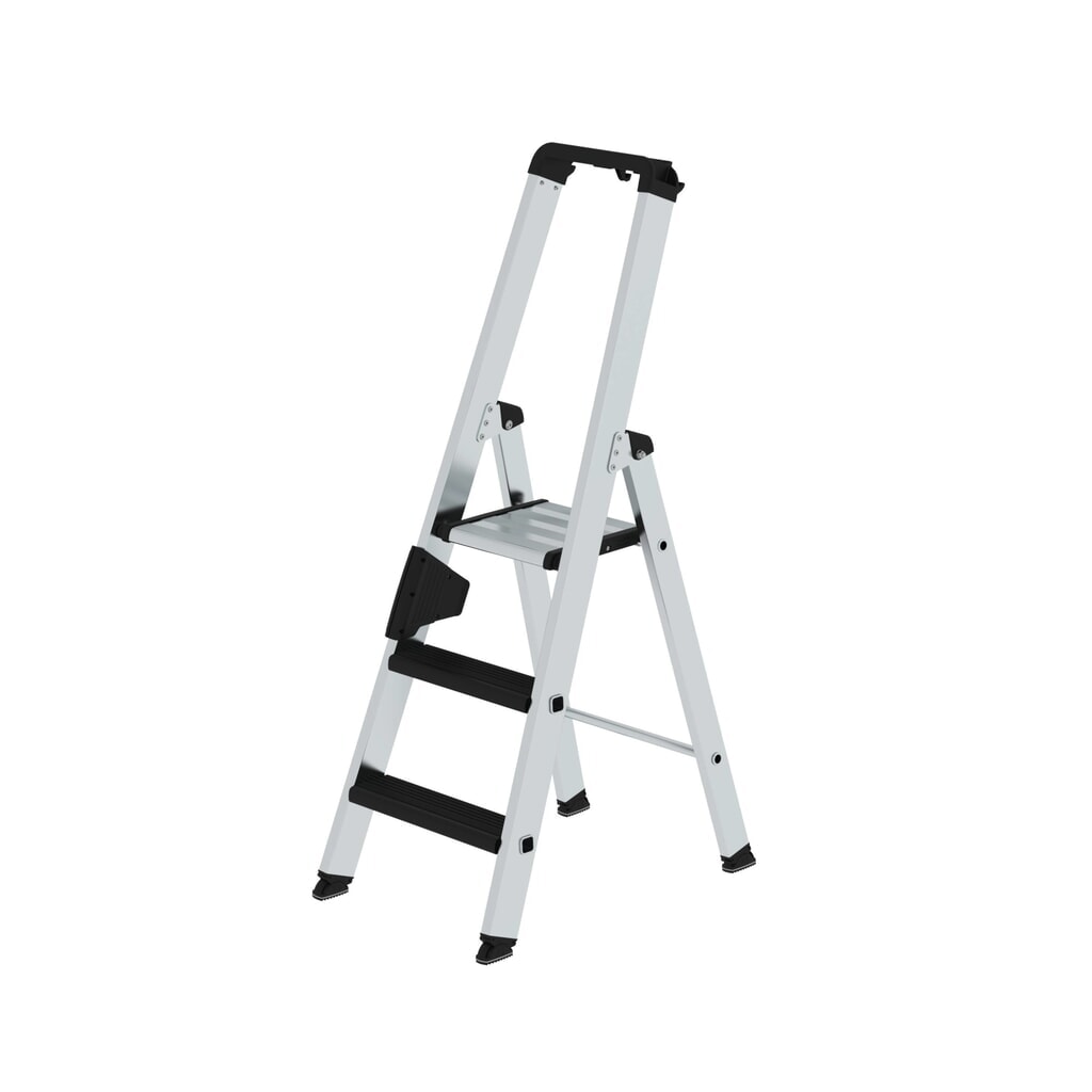Produktabbildung: Munk Stufen-Stehleiter einseitig begehbar mit clip-step relax 3 Stufen