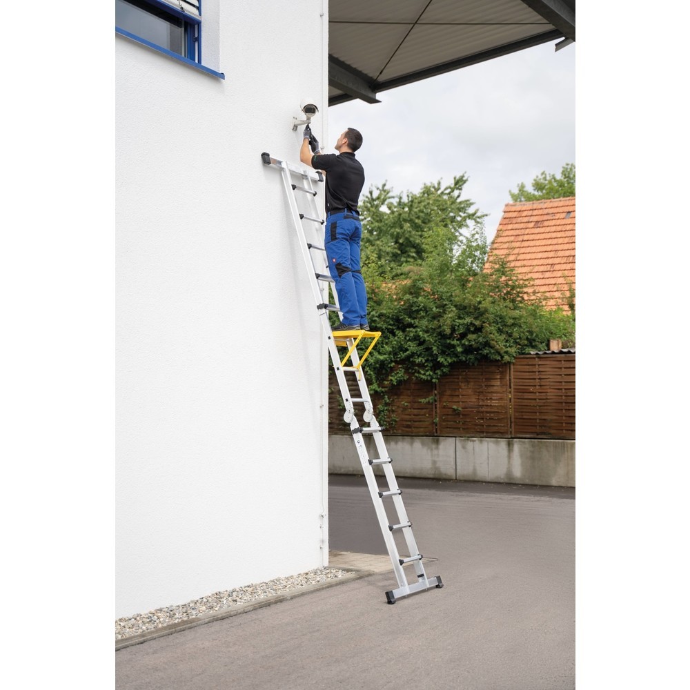 Produktabbildung Nr. 2: Munk Teleskopleiter 4-teilig mit Traverse 4x3 Sprossen