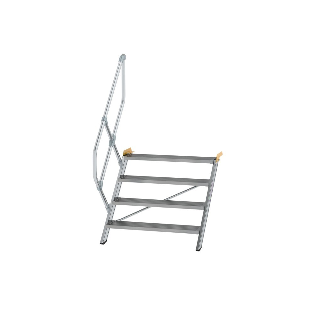 Produktabbildung: Munk Treppe 45° Stufenbreite 1000 mm 4 Stufen Aluminium geriffelt