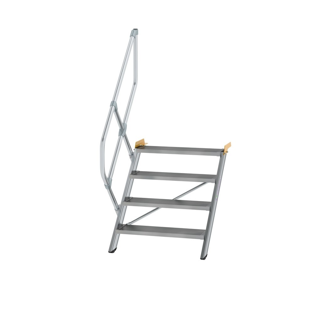 Produktabbildung: Munk Treppe 45° Stufenbreite 800 mm 4 Stufen Aluminium geriffelt