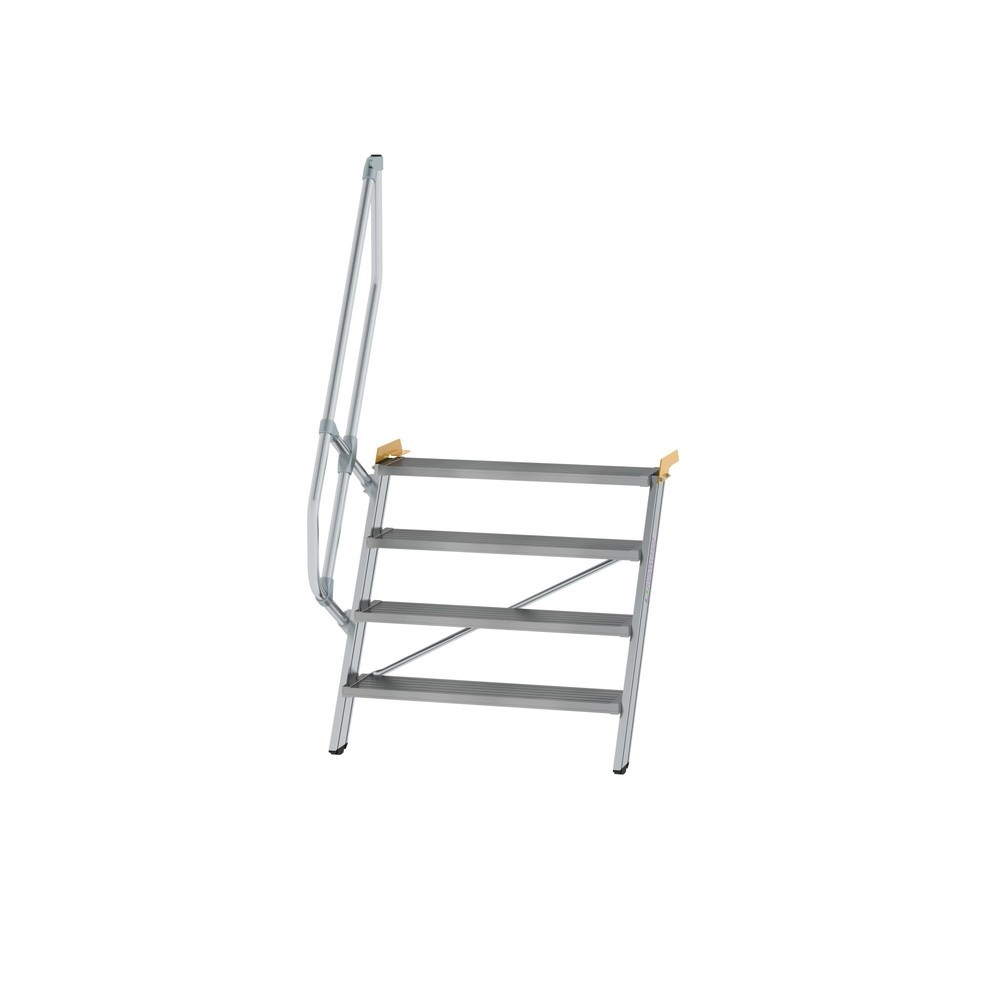 Produktabbildung: Munk Treppe 60° Stufenbreite 1000 mm 4 Stufen Aluminium geriffelt
