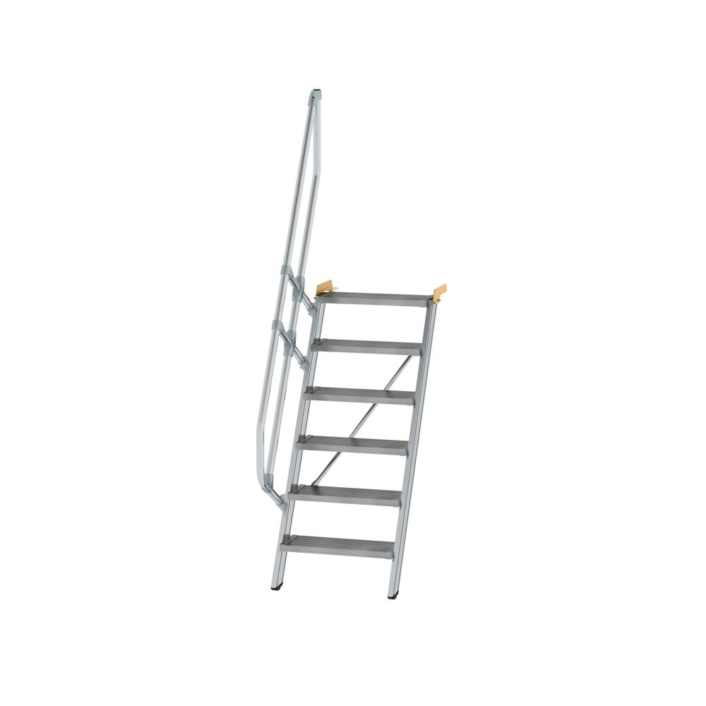 Produktabbildung: Munk Treppe 60° Stufenbreite 600 mm 6 Stufen Aluminium geriffelt