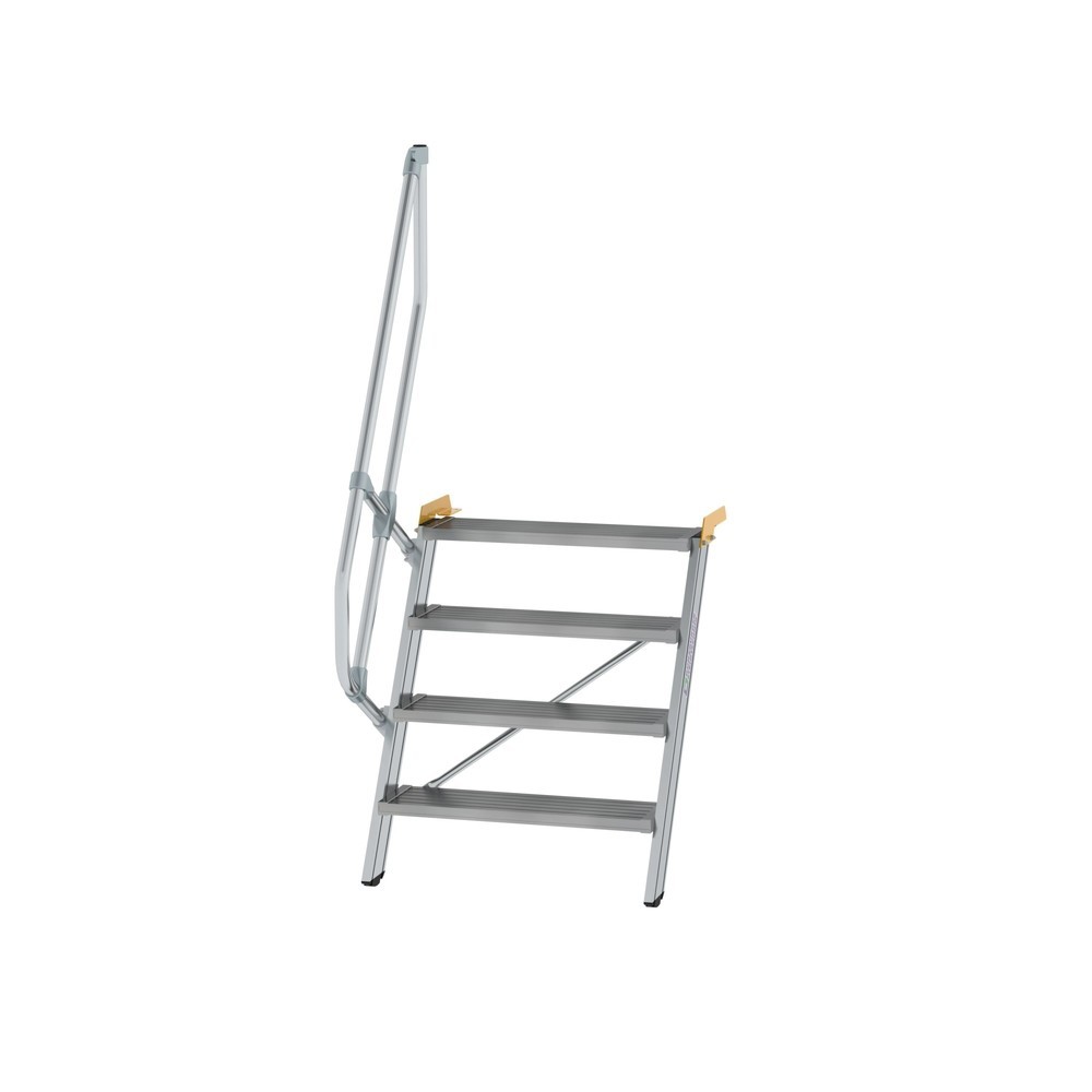 Produktabbildung: Munk Treppe 60° Stufenbreite 800 mm 4 Stufen Aluminium geriffelt