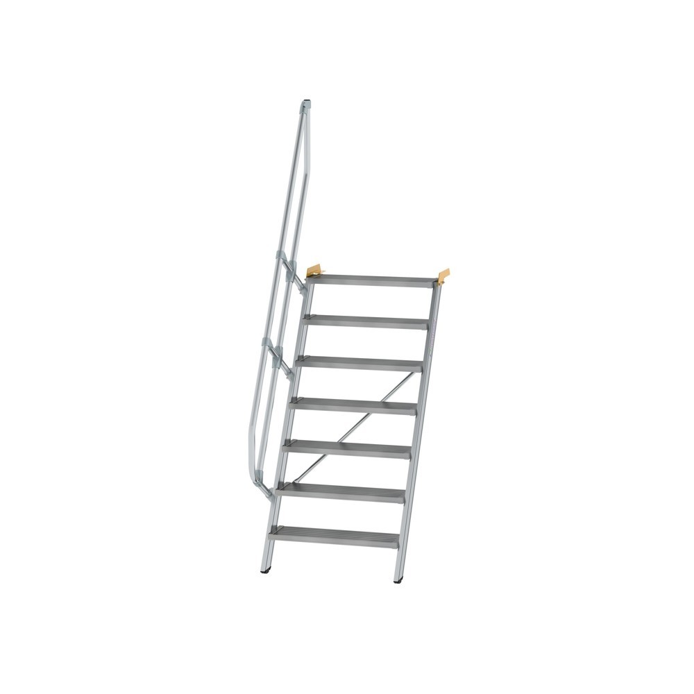 Produktabbildung: Munk Treppe 60° Stufenbreite 800 mm 7 Stufen Aluminium geriffelt