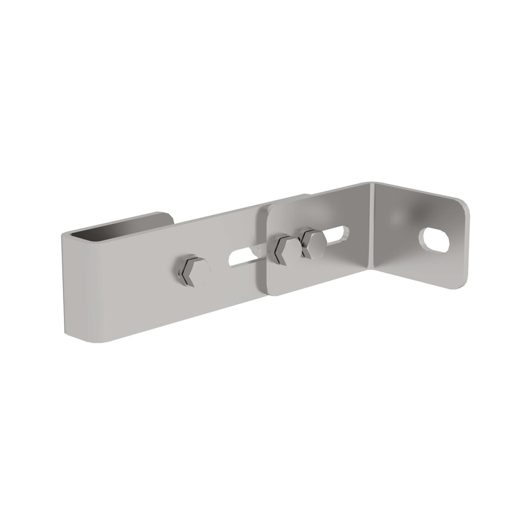 Munk Wandhalter, verstellbar 165-205mm, Edelstahl Produktabbildung: Munk Wandhalter, verstellbar 165-205mm, Edelstahl