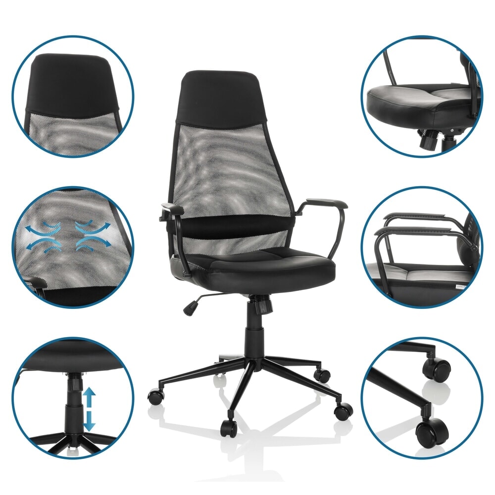 Produktabbildung Nr. 3: MyBuero Chefsessel MARCOZ, Wippmechanik, Tragkraft 120 kg, schwarz