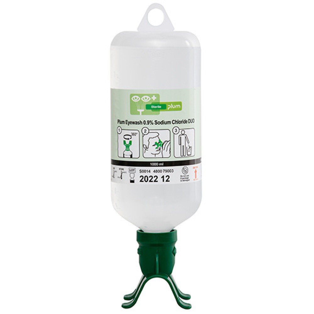 Produktabbildung: B-Safety Natriumchloridlösung plum Sterile Augenspülung DUO, Natriumchloridlösung 1.000 ml