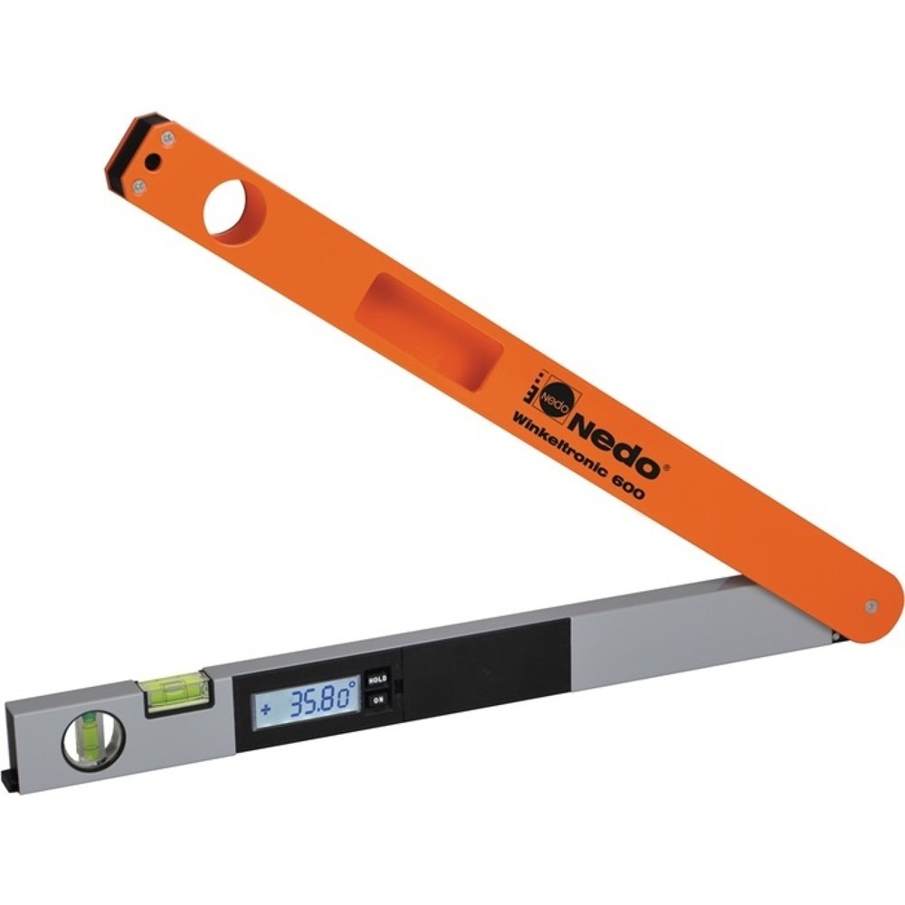 Produktabbildung: NEDO Winkelmessgerät Winkeltronic, Schenkellänge 60 cm, Messbereich 0-355 °, 0,1 °