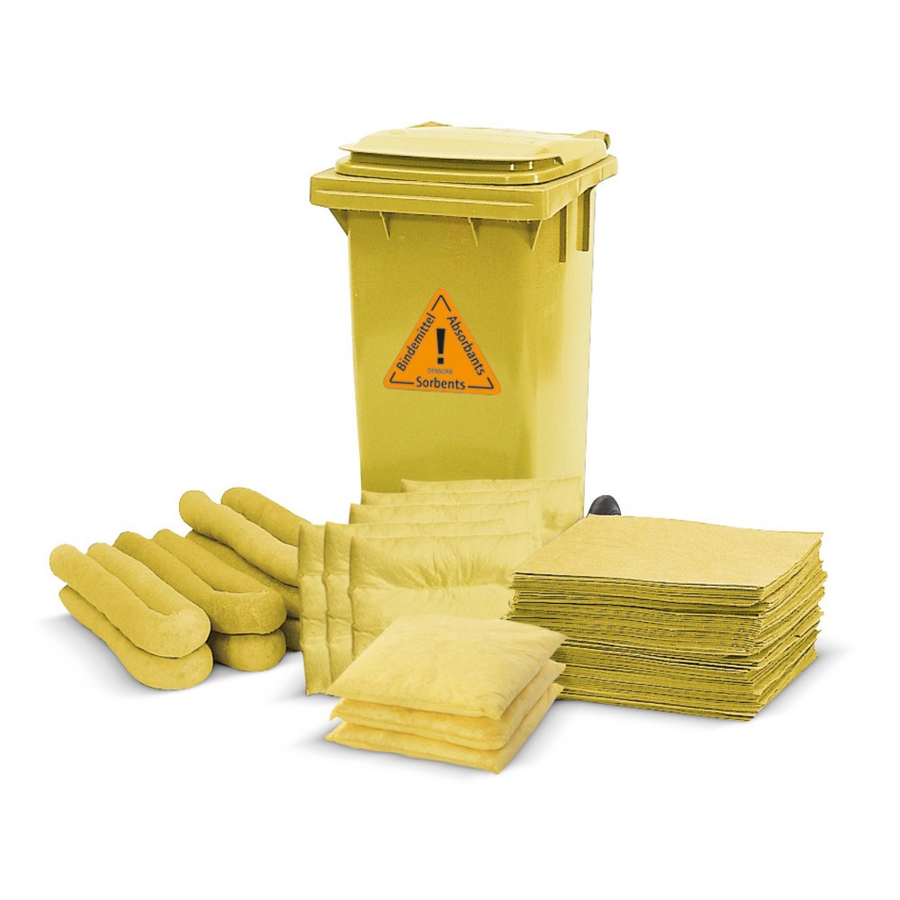 Produktabbildung: Notfall-Set in Rolltonne, Chemikalien, Aufnahmekapazität 139 l