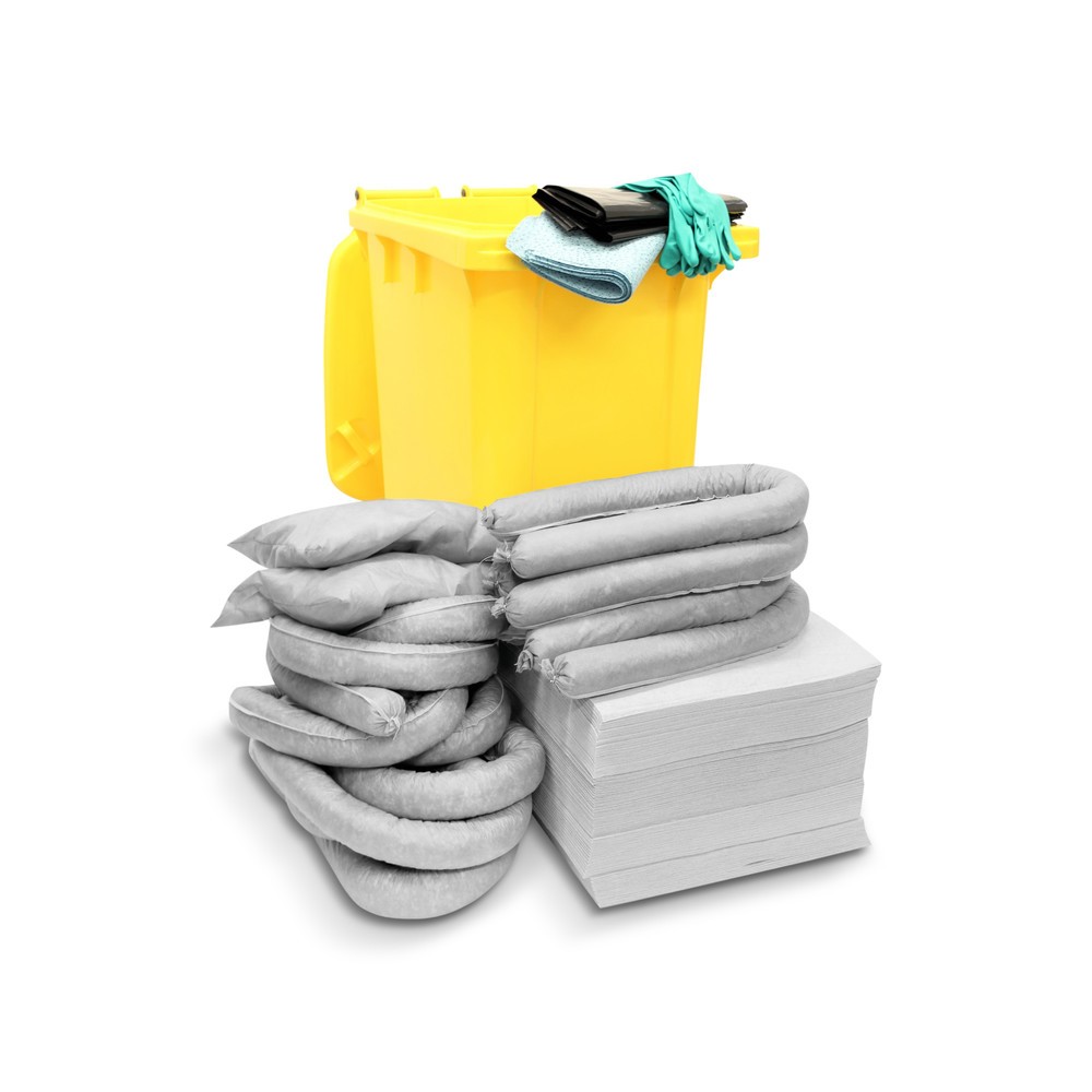 Produktabbildung: Notfall-Set Universal, Rolltonne, Aufnahmekapazität 200 l, grau