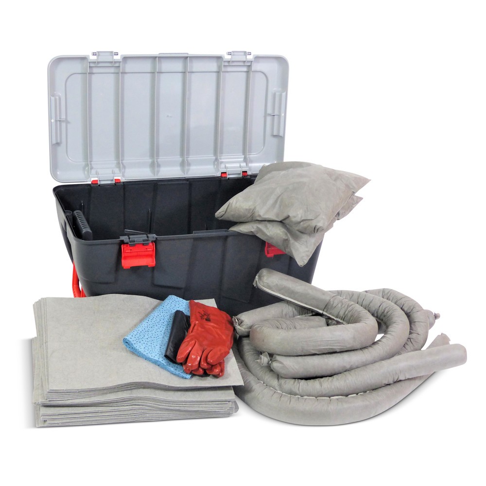 Produktabbildung: Notfall-Set für Öle, Aufnahmekapazität 75 Liter, Rollenkoffer