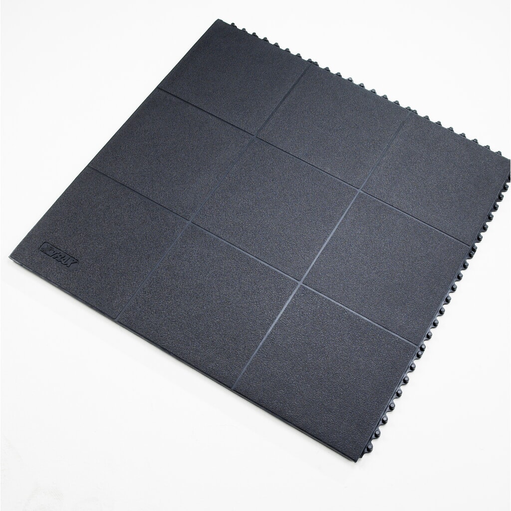 NoTrax Anti-Ermüdungsmatte Cushion Ease Solid™ ESD Nitrile FR, BxL 910 x 910 mm, schwarz Produktabbildung: NoTrax Anti-Ermüdungsmatte Cushion Ease Solid™ ESD Nitrile FR, BxL 910 x 910 mm, schwarz