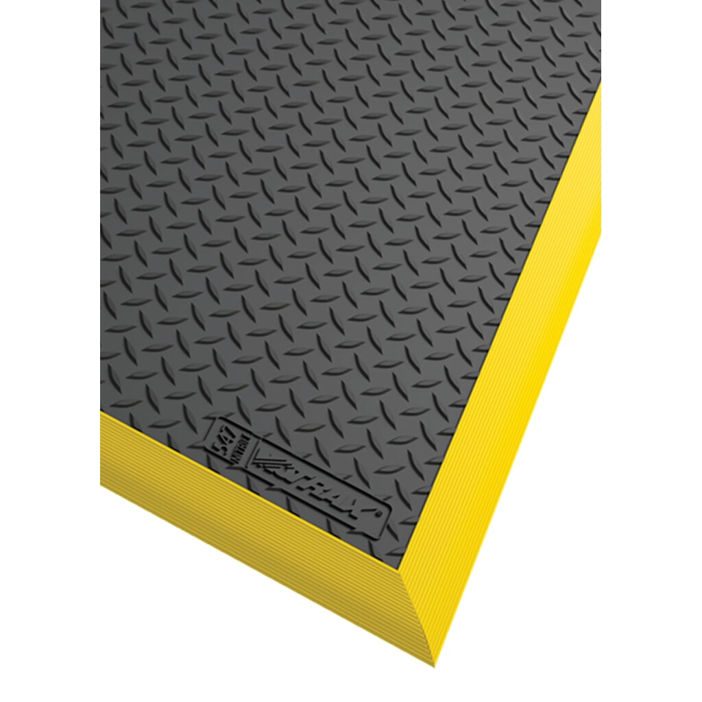 NoTrax Anti-Ermüdungsmatte Diamond Flex™ ESD Nitrile, BxL 970 x 1.630 mm, schwarz/gelb Produktabbildung Nr. 3: NoTrax Anti-Ermüdungsmatte Diamond Flex™ ESD Nitrile, BxL 970 x 1.630 mm, schwarz/gelb