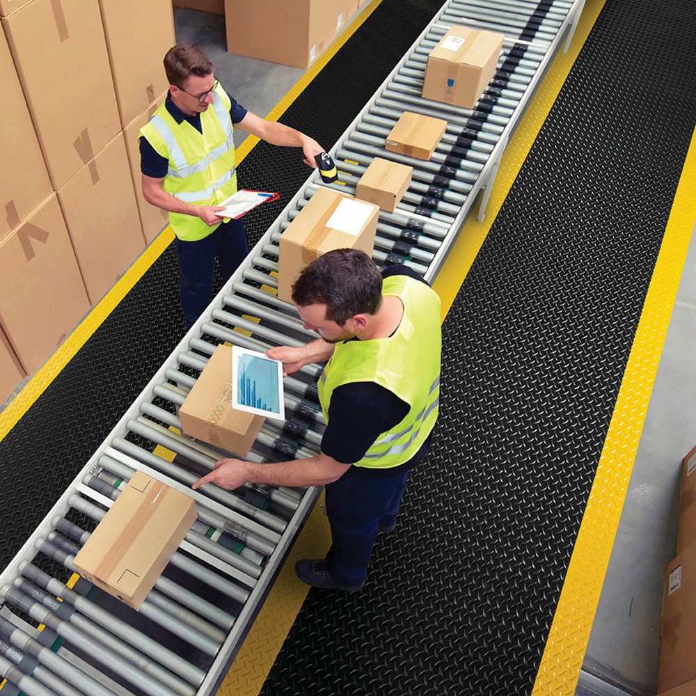 Produktabbildung Nr. 2: NoTrax Anti-Ermüdungsmatte für Industrie und Handwerk, lfm x 910 mm, schwarz/gelb