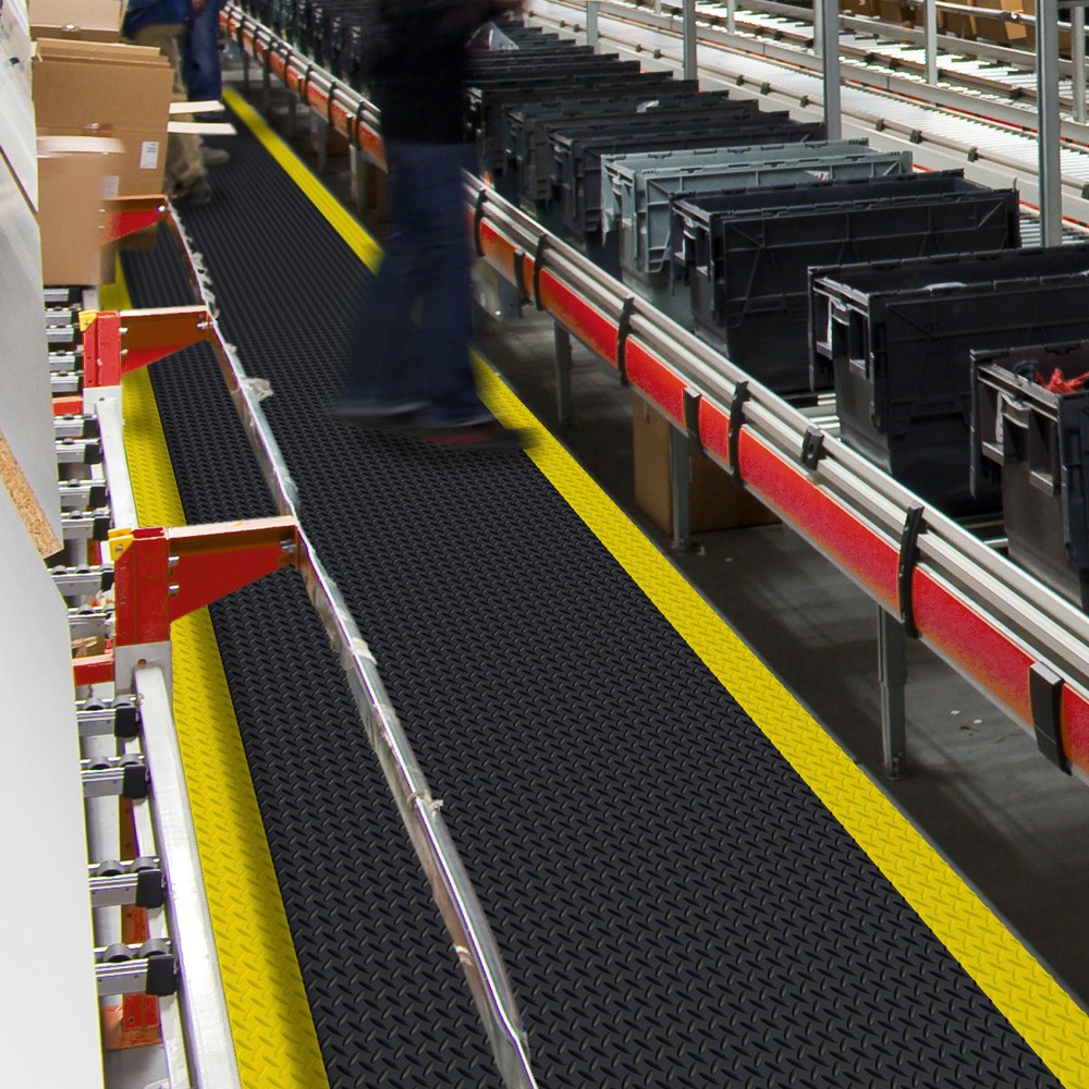 Produktabbildung Nr. 3: NoTrax Anti-Ermüdungsmatte für schwere Belastungen, rutschfest, lfm x 1.520 mm, schwarz/gelb