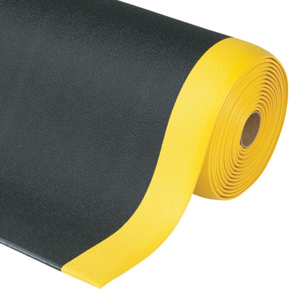 Produktabbildung: NoTrax Anti-Ermüdungsmatte, texturierte Oberfläche, lfm x 910 mm, schwarz/gelb