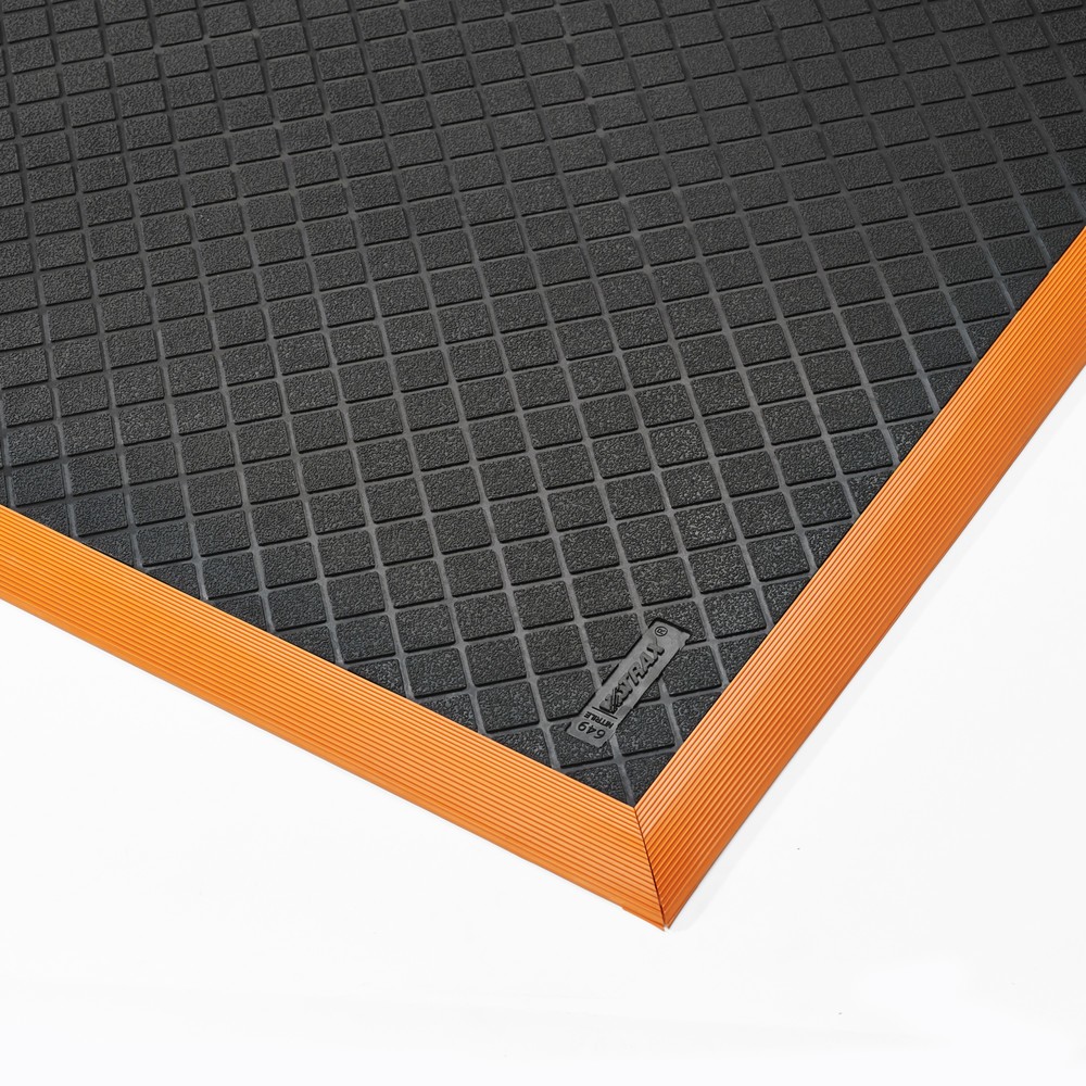 Produktabbildung Nr. 2: NoTrax Anti-Ermüdungsmatte Safety Stance Solid™, BxL 660 x 1.020 mm, schwarz/orange