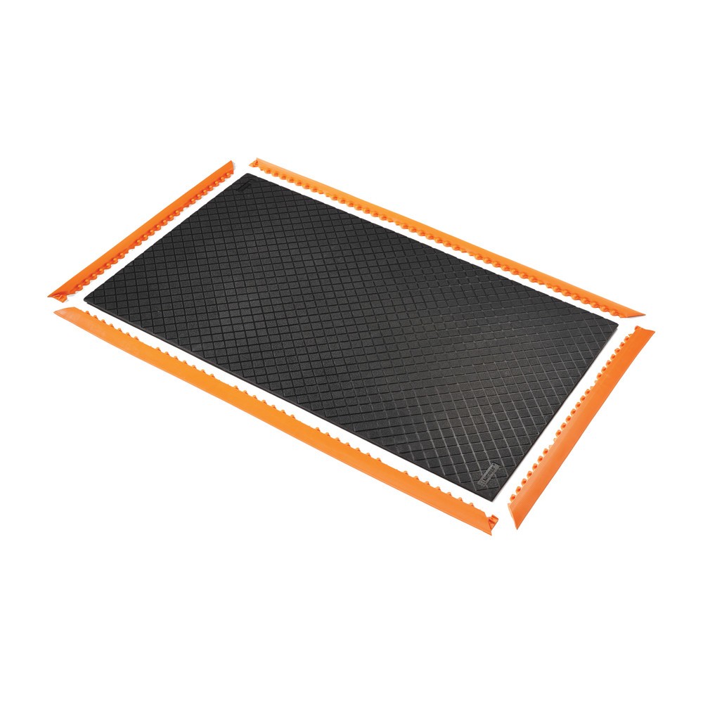 Produktabbildung Nr. 3: NoTrax Anti-Ermüdungsmatte Safety Stance Solid™, BxL 660 x 1.020 mm, schwarz/orange