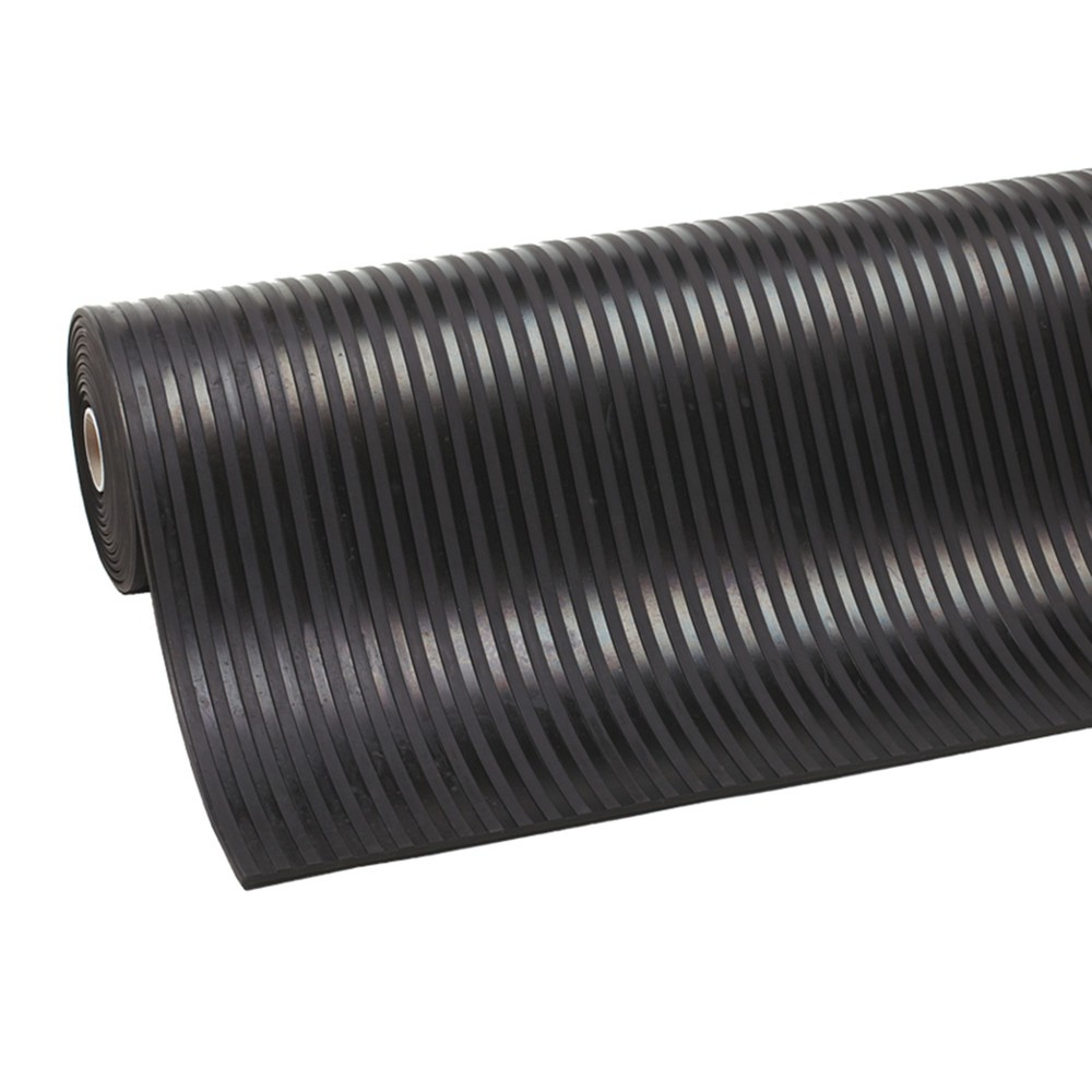 Produktabbildung: NoTrax Gummiauflage Rib ‘n’ Roll P3™, fein gerillt, BxL lfm x 1.000 mm, schwarz