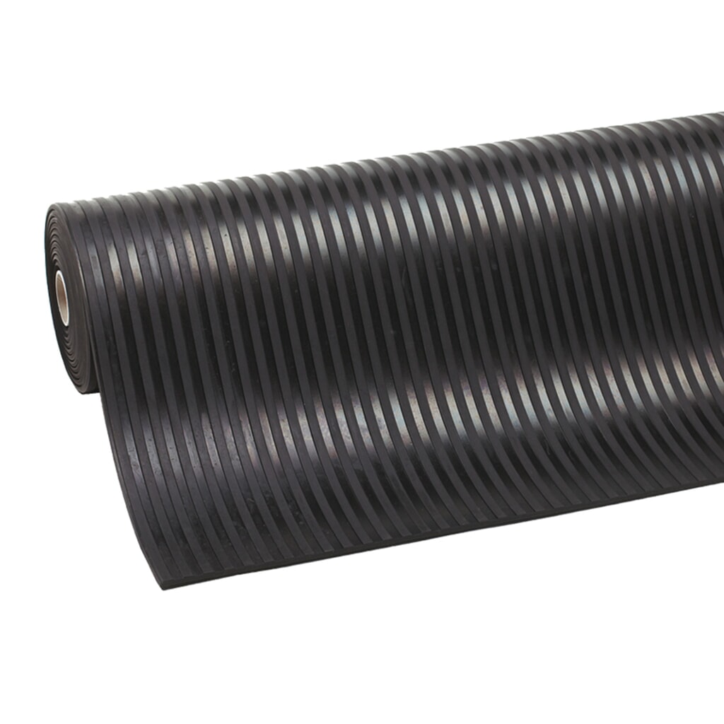 NoTrax Gummiauflage Rib ‘n’ Roll P3™, fein gerillt, BxL 10 m x 1.000 mm, schwarz Produktabbildung Nr. 1: NoTrax Gummiauflage Rib ‘n’ Roll P3™, fein gerillt, BxL 10 m x 1.000 mm, schwarz