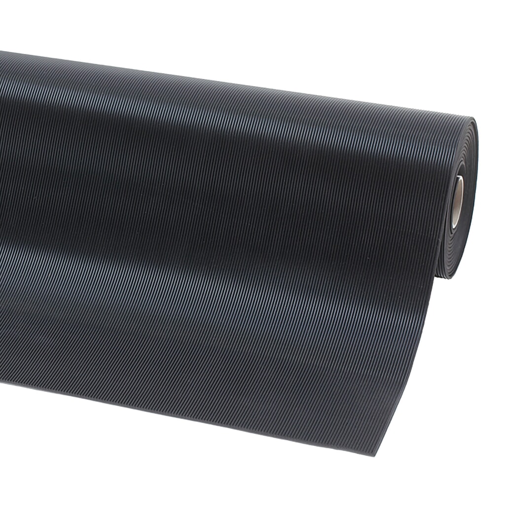 NoTrax Gummiauflage Rib ‘n’ Roll P3™, fein gerillt, BxL 10 m x 1.000 mm, schwarz Produktabbildung Nr. 3: NoTrax Gummiauflage Rib ‘n’ Roll P3™, fein gerillt, BxL 10 m x 1.000 mm, schwarz