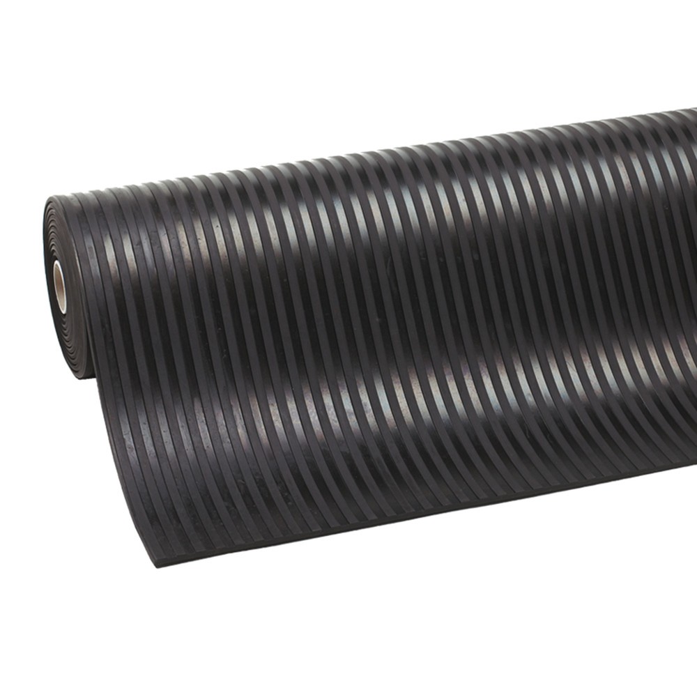 Produktabbildung: NoTrax Gummiauflage Rib ‘n’ Roll P3™, grob gerillt, BxL 900 x 10.000 mm, schwarz