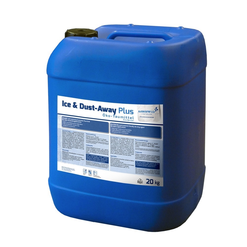 Produktabbildung: Öko-Taumittel Ice Dust Away Plus, 36x 20-kg-Kanister, Palette