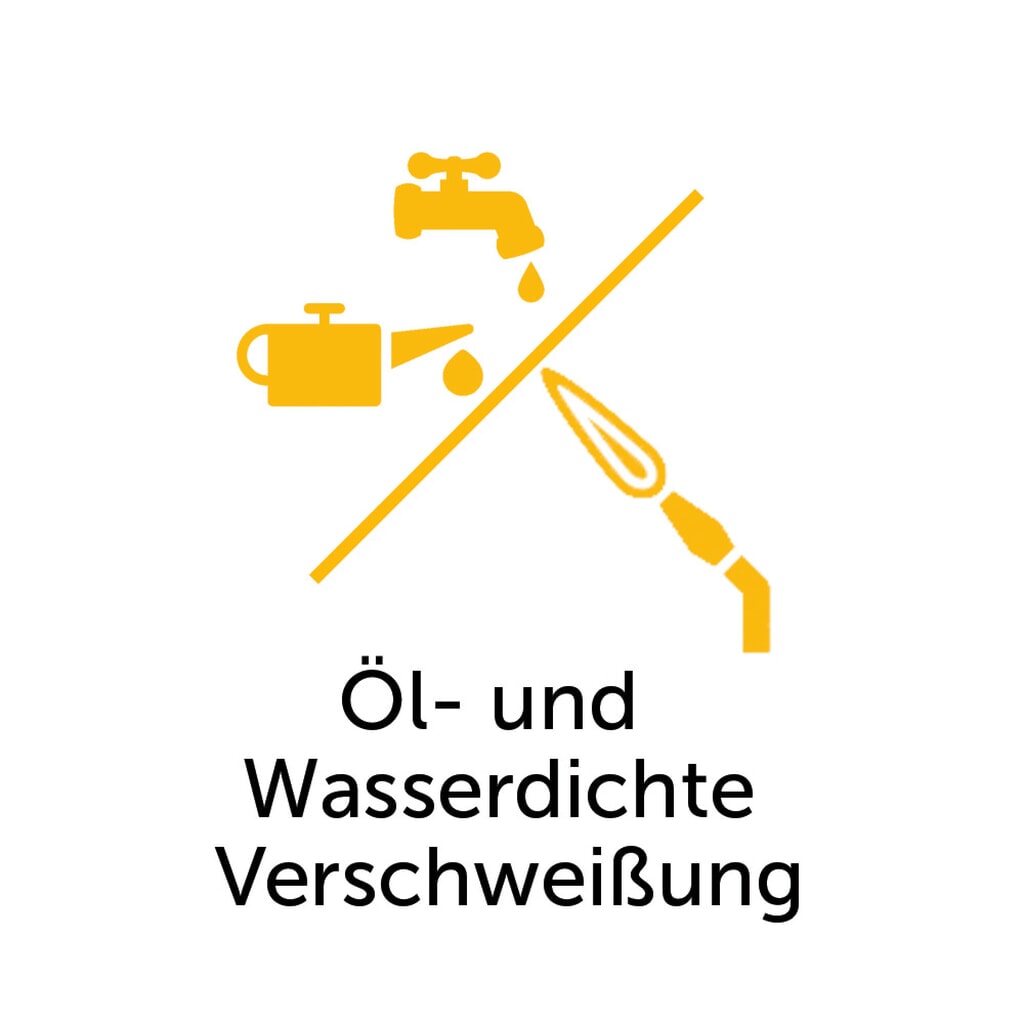 Produktabbildung: Öl- und wasserdichte Verschweißung für Bauer® Stapelbare Kippbehälter, Volumen 0,3 - 0,9 m³