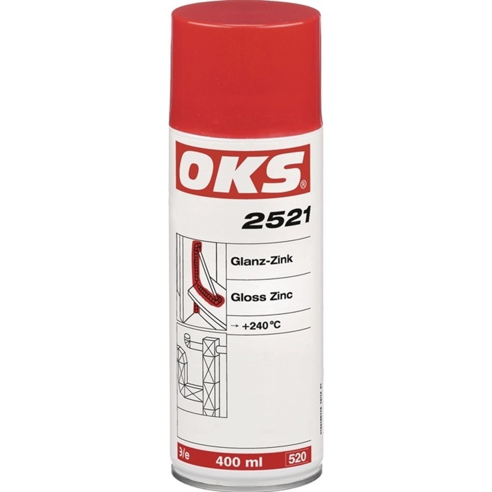 Produktabbildung: OKS Glanzzink OKS 2521, 400 ml, alufarben, Spraydose