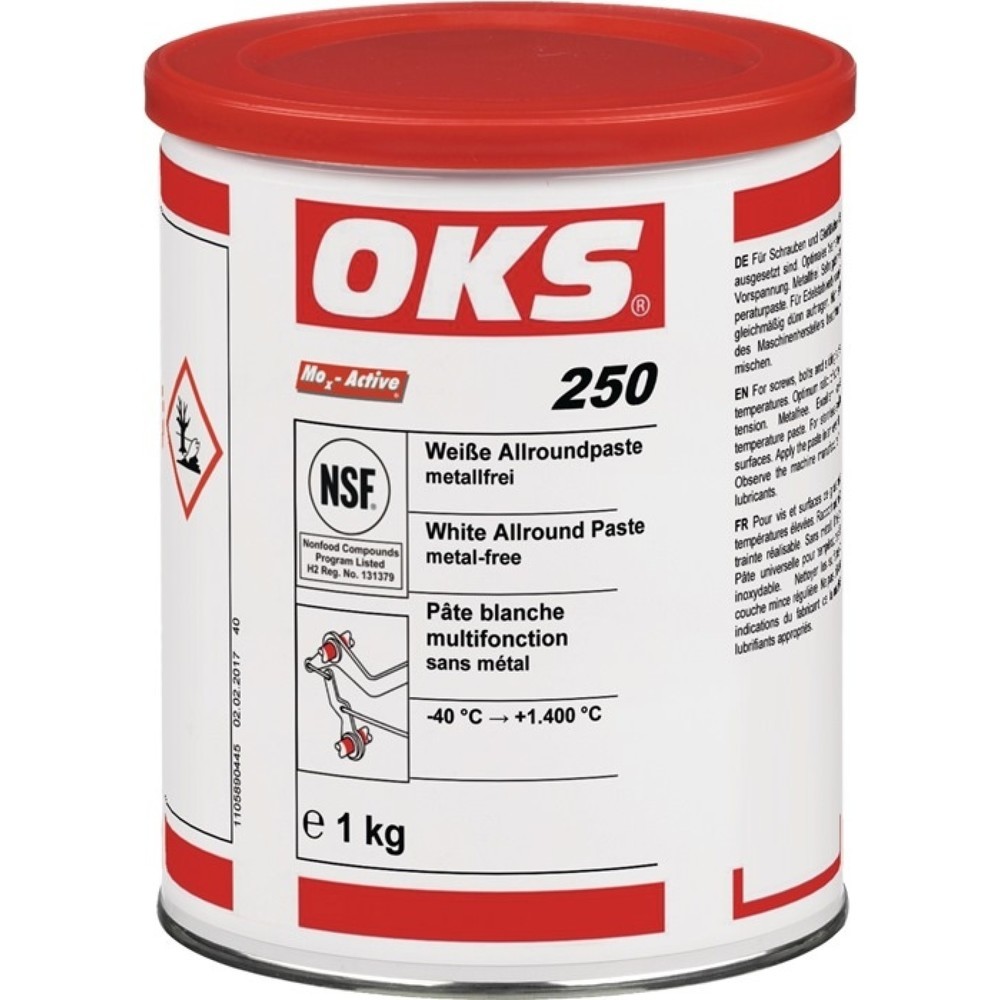 Produktabbildung Nr. 1: OKS Weiße Allroundpaste OKS 250, 1 kg, weiß, Dose
