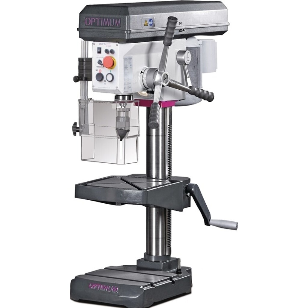 Produktabbildung: OPTI-DRILL Tischbohrmaschine B 24 H, MK2, 24 mm (S235JR), 350-4000 min-¹ mit Not-Halt-Schalter