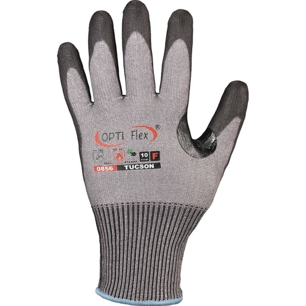 OPTIFLEX Schnittschutzhandschuhe TUCSON, EN388/EN420 PSA-Kategorie II, Größe 9 grau/schwarz Produktabbildung: OPTIFLEX Schnittschutzhandschuhe TUCSON, EN388/EN420 PSA-Kategorie II, Größe 9 grau/schwarz