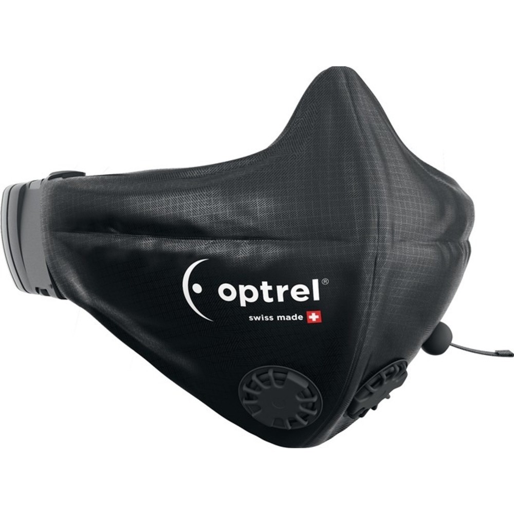 Produktabbildung: optrel Mund-Nasenmaske, schwarz, POM, Polyester, Polyurethan
