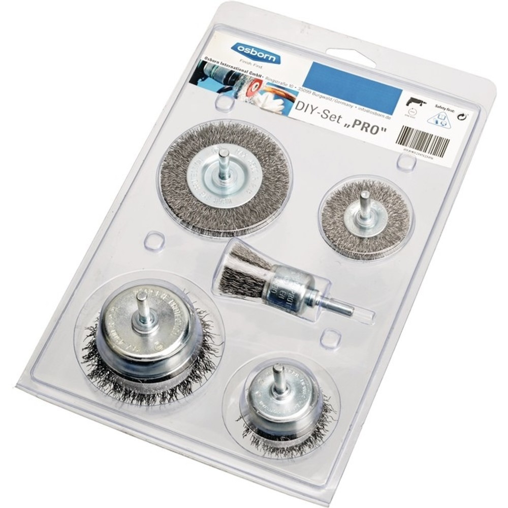 Produktabbildung: OSBORN Bürstensortiment Drahtstärke 0,3mm STA 4500min-¹ 5-tlg