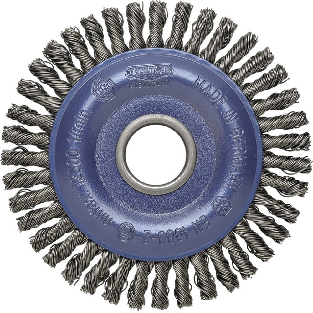 Produktabbildung: OSBORN Rundbürste, Stahl 6 mm, Ø 125 mm Drahtstärke 0,35 mm, 12500 min-¹