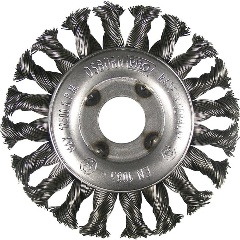 Produktabbildung: OSBORN Rundbürste, Stahl 13 mm, Ø 125 mm Drahtstärke 0,35 mm, 12500 min-¹