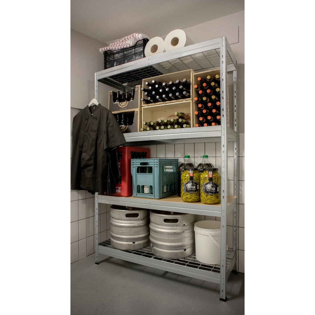 Outdoor-Weitspannregal mit Gitterböden, HxBxT 1.800 x 900 x 450 mm Produktabbildung Nr. 7: Outdoor-Weitspannregal mit Gitterböden, HxBxT 1.800 x 900 x 450 mm