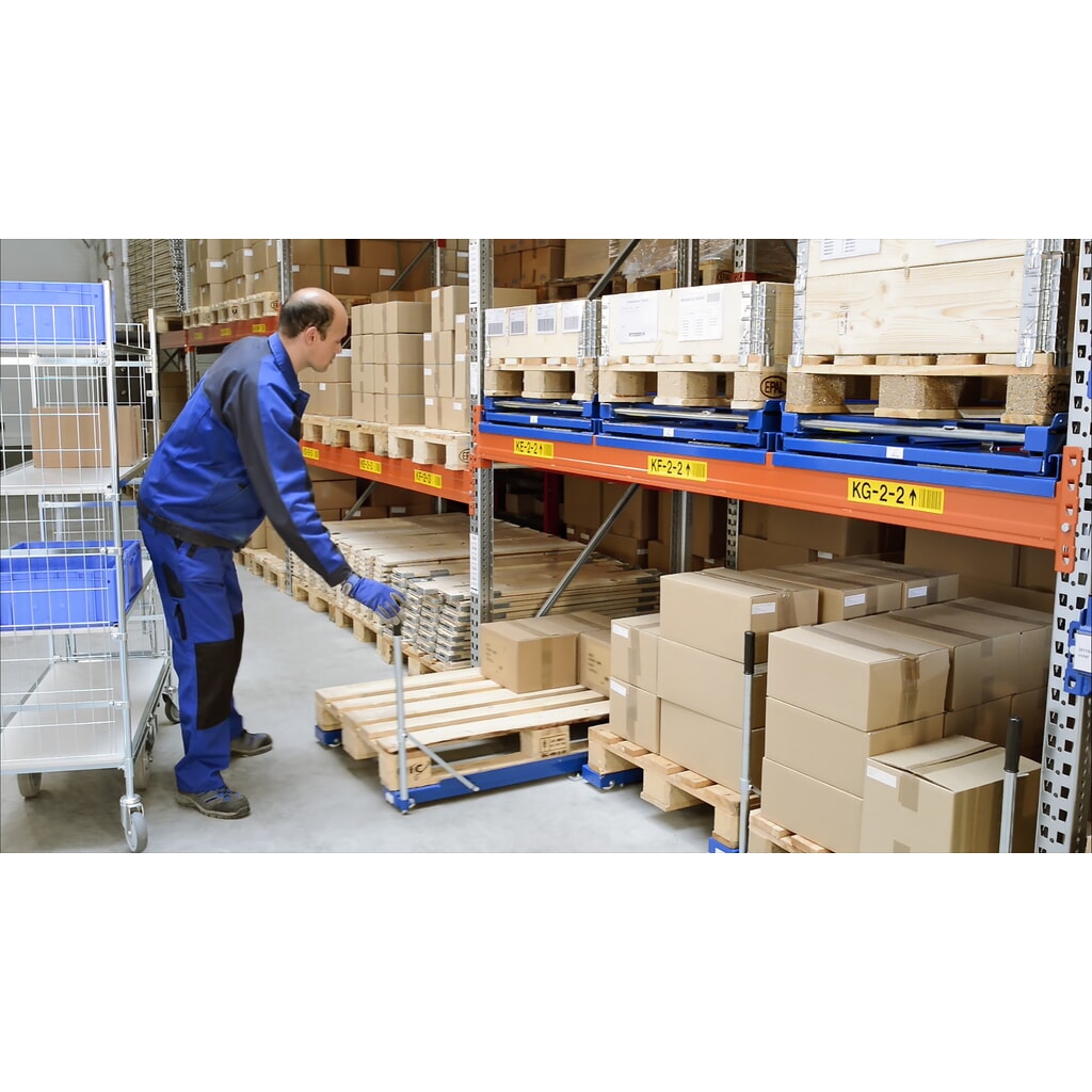 Palettenauszug, Bodenmodell, Tragkraft 1.000 kg, 85 % Auszugstiefe, mit 700 mm Standardgriff Produktabbildung Nr. 4: Palettenauszug, Bodenmodell, Tragkraft 1.000 kg, 85 % Auszugstiefe, mit 700 mm Standardgriff