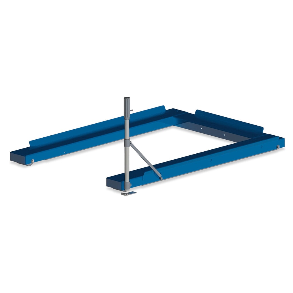 Palettenauszug, Bodenmodell, Tragkraft 800 kg, 85 % Auszugstiefe, mit 500 mm Standardgriff Produktabbildung: Palettenauszug, Bodenmodell, Tragkraft 800 kg, 85 % Auszugstiefe, mit 500 mm Standardgriff