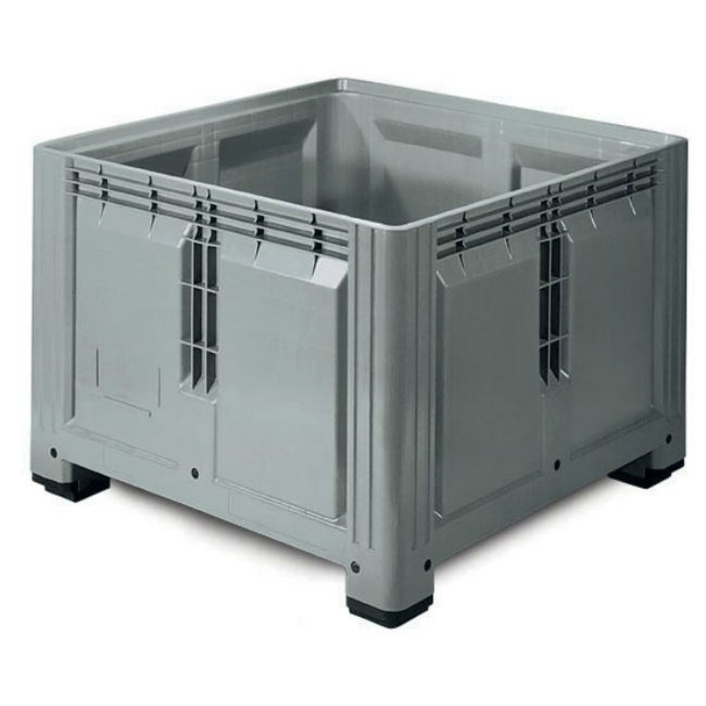 Produktabbildung: Palettenbox, 1200x1200x850 mm, geschlossen, mit 4 Füßen