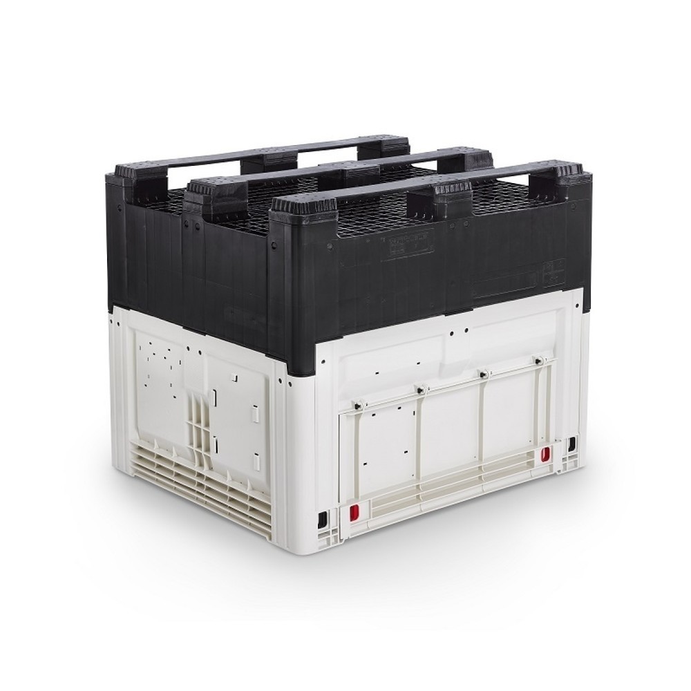 Produktabbildung Nr. 2: Palettenbox, klappbar, geschlossen, 1200x1000x973 mm, mit 3 Kufen