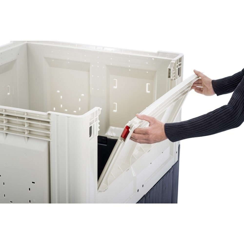 Produktabbildung Nr. 3: Palettenbox, klappbar, geschlossen, 1200x1000x973 mm, mit 3 Kufen