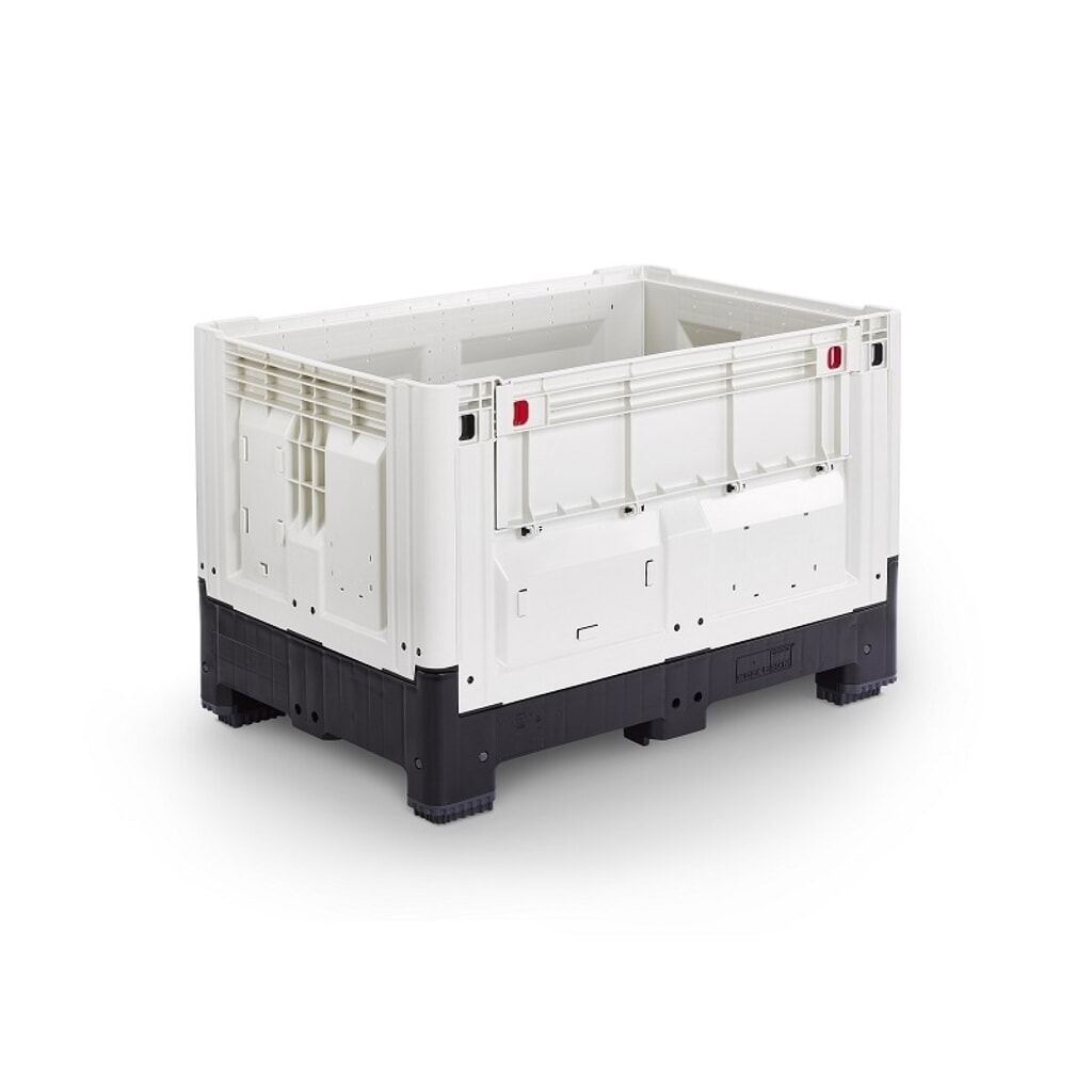 Palettenbox, klappbar, geschlossen, 1200x800x800 mm, mit 4 Füßen Produktabbildung Nr. 1: Palettenbox, klappbar, geschlossen, 1200x800x800 mm, mit 4 Füßen