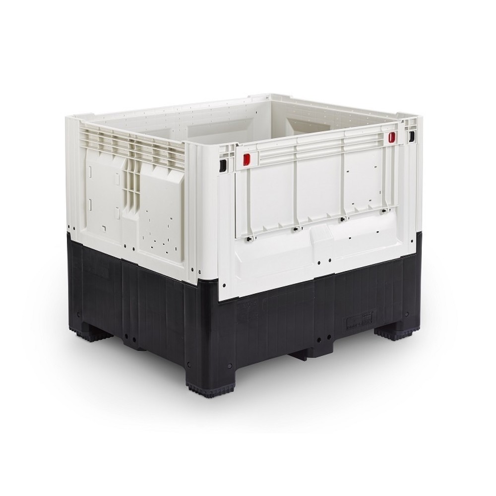 Produktabbildung: Palettenbox, klappbar, geschlossen, 1200x1000x973 mm, mit 4 Füßen