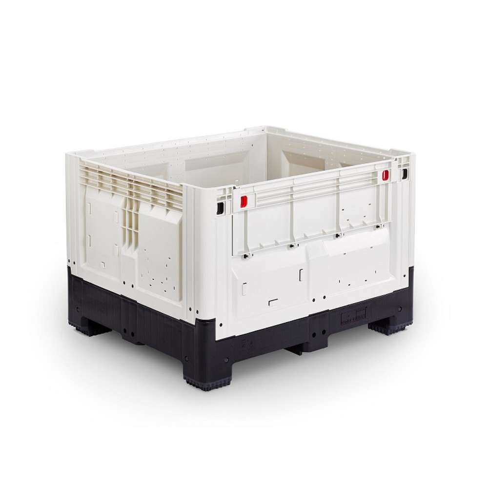 Produktabbildung: Palettenbox, klappbar, geschlossen, 1200x1000x800 mm, mit 4 Füßen