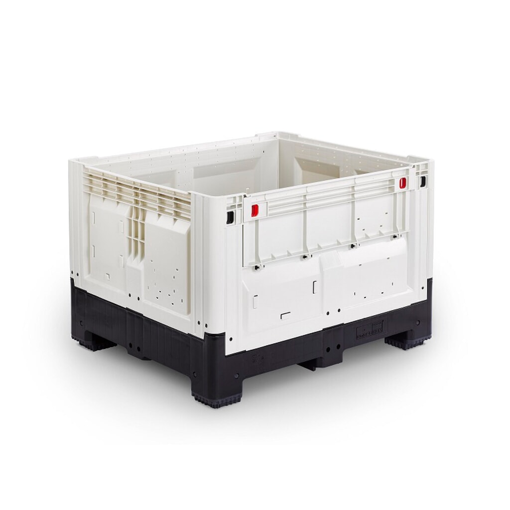 Palettenbox, klappbar, geschlossen, 1200x1000x800 mm, mit 4 Füßen Produktabbildung: Palettenbox, klappbar, geschlossen, 1200x1000x800 mm, mit 4 Füßen