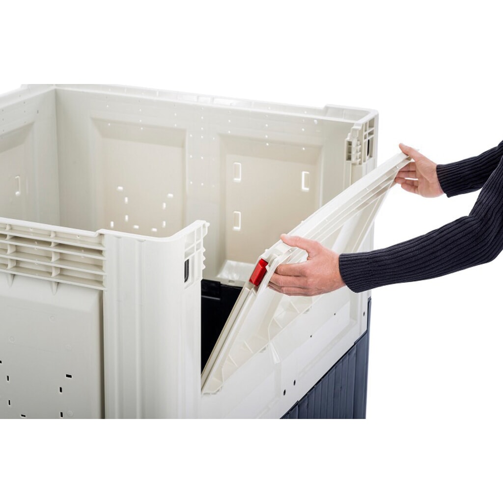 Palettenbox, klappbar, geschlossen, 1200x1000x800 mm, mit 4 Füßen Produktabbildung Nr. 2: Palettenbox, klappbar, geschlossen, 1200x1000x800 mm, mit 4 Füßen