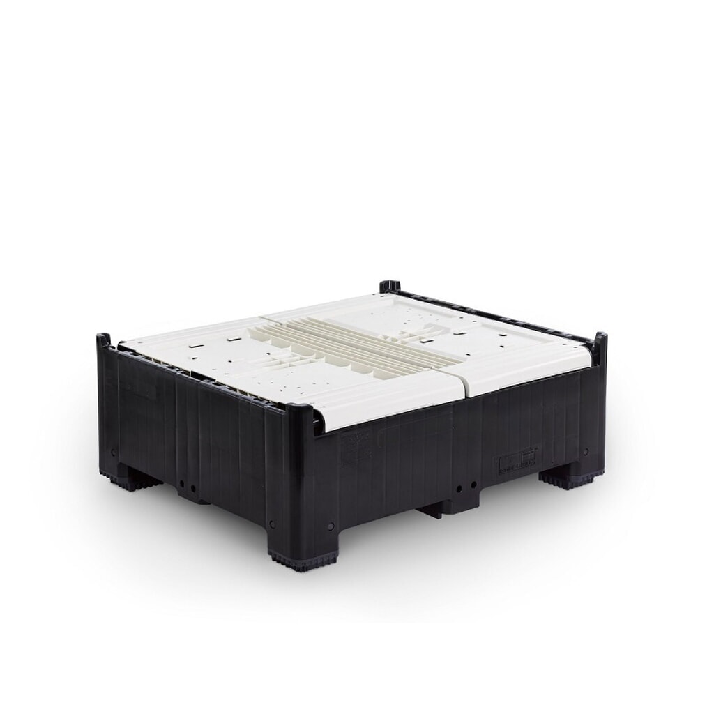 Palettenbox, klappbar, geschlossen, 1200x1000x800 mm, mit 4 Füßen Produktabbildung Nr. 3: Palettenbox, klappbar, geschlossen, 1200x1000x800 mm, mit 4 Füßen